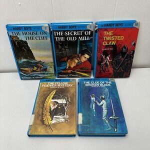 Hardy Boys Books Hardcovers Flashlight Edition Mystery Lot Of 5 Ex Library